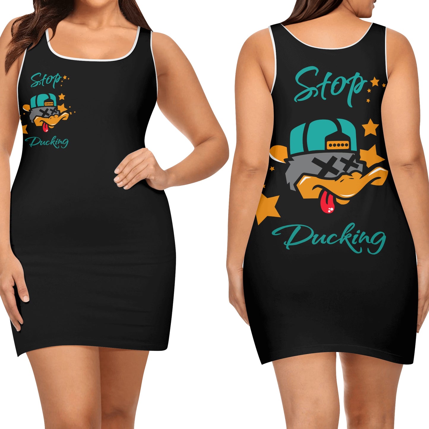 Stop Ducking 3.0 Womens Elegant Mini Dress