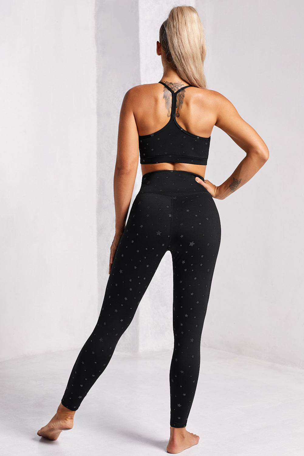 2023 Falling Stars Women's Sports Bra and Leggings Set