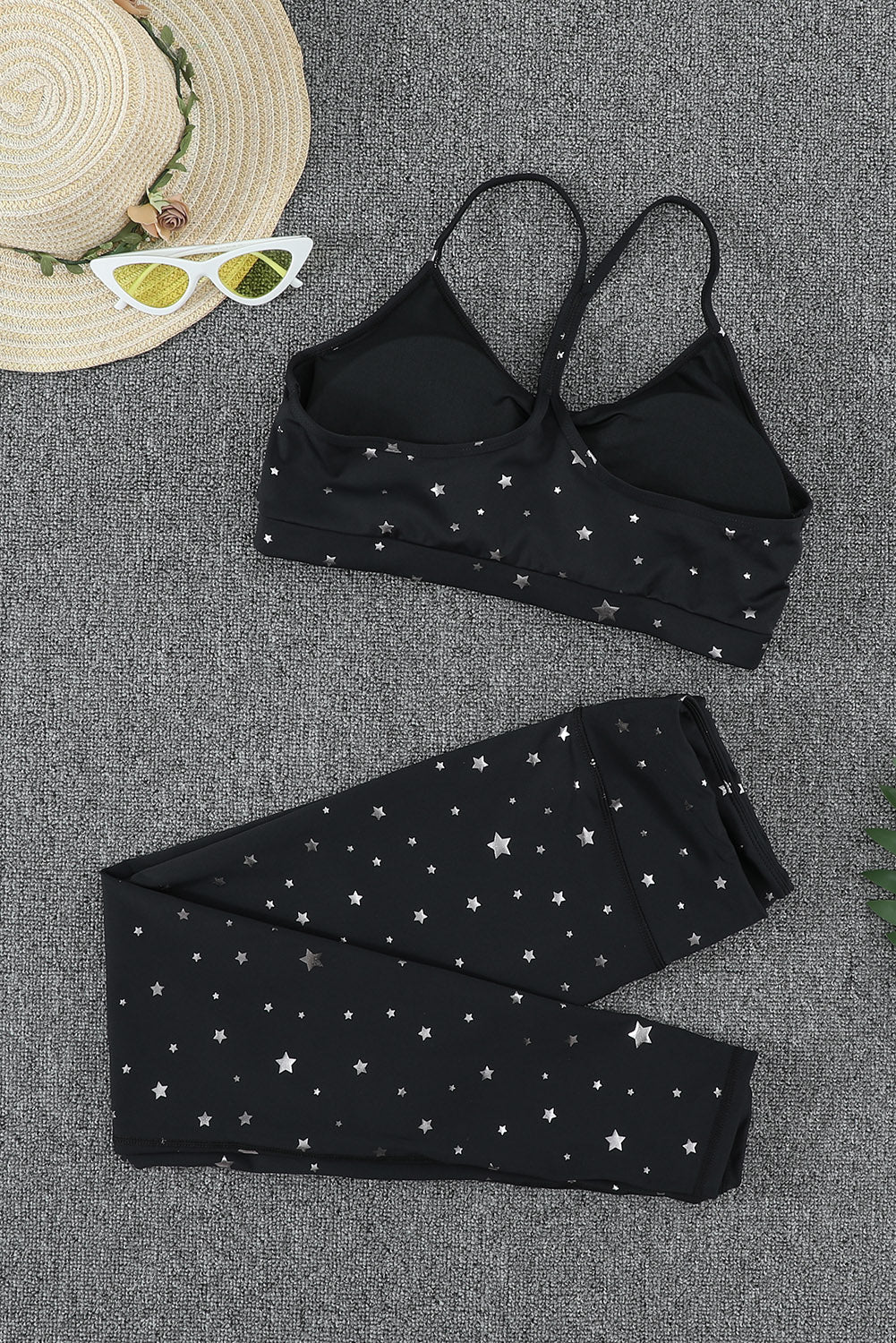 2023 Falling Stars Women's Sports Bra and Leggings Set