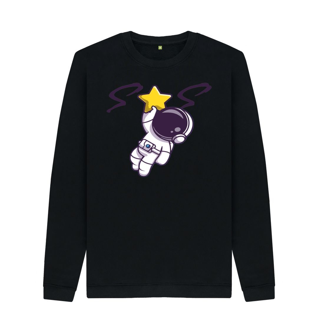 Black Mans Crew Neck Sweater