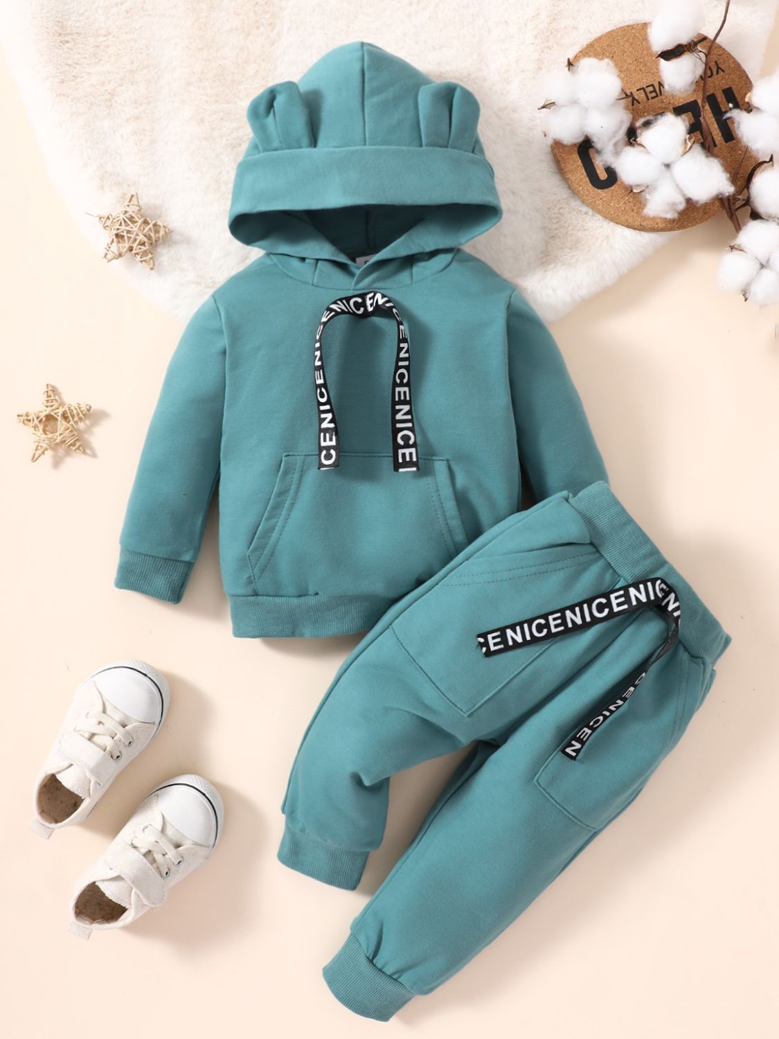 2023 Falling Stars Kids Long Sleeve Hoodie and Joggers Set