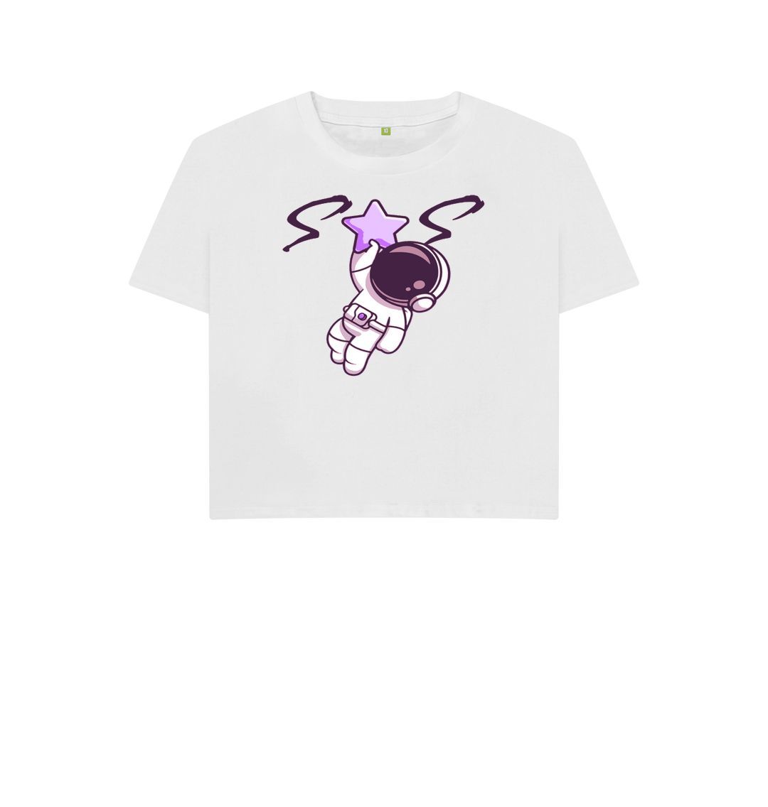 White Women's Boxy Tee Purple