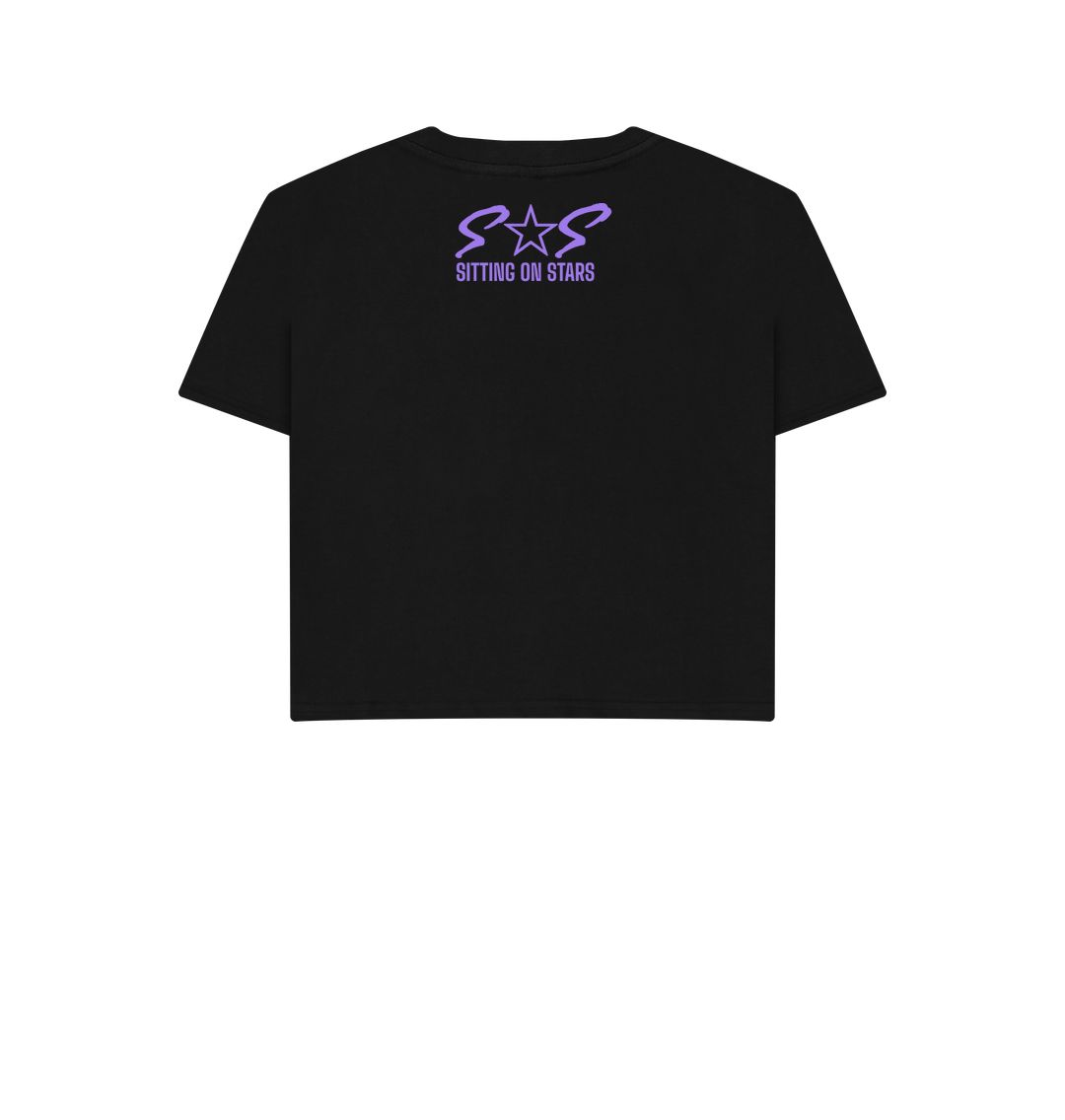 Black Women's Boxy Tee Purple