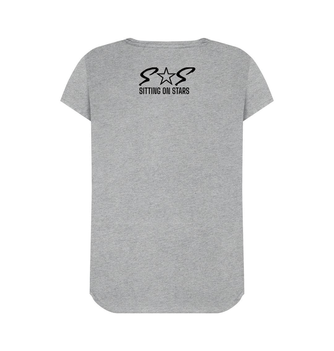 Athletic Grey Women V-Neck T-shirts