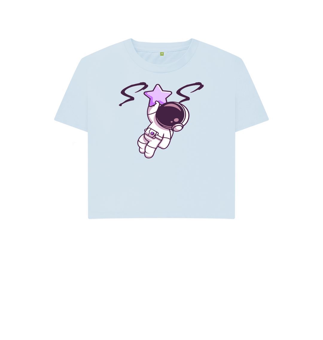 Sky Blue Women's Boxy Tee Purple