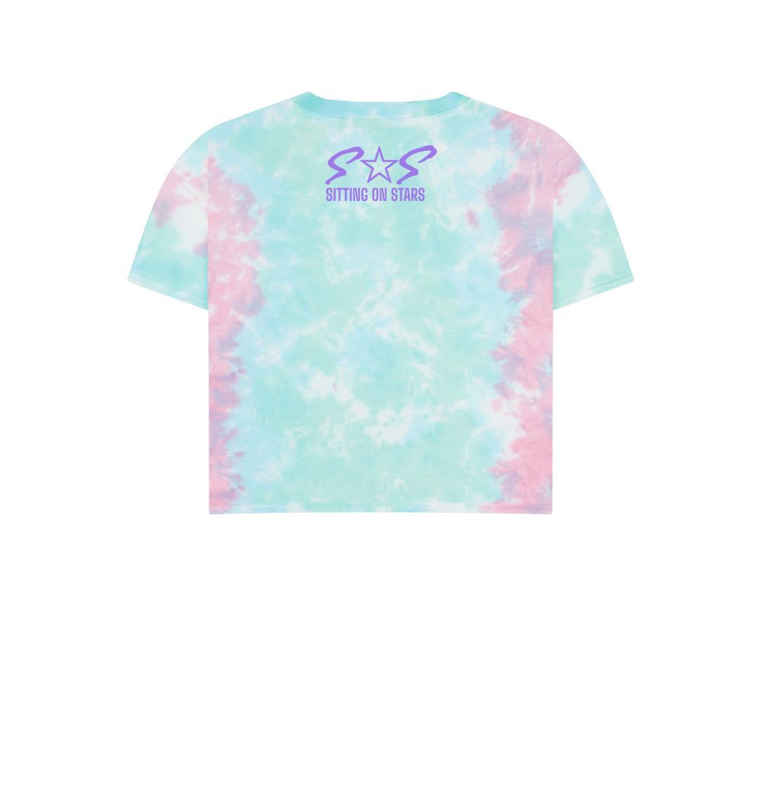 Pastel Tie Dye Women's Boxy Tee Purple