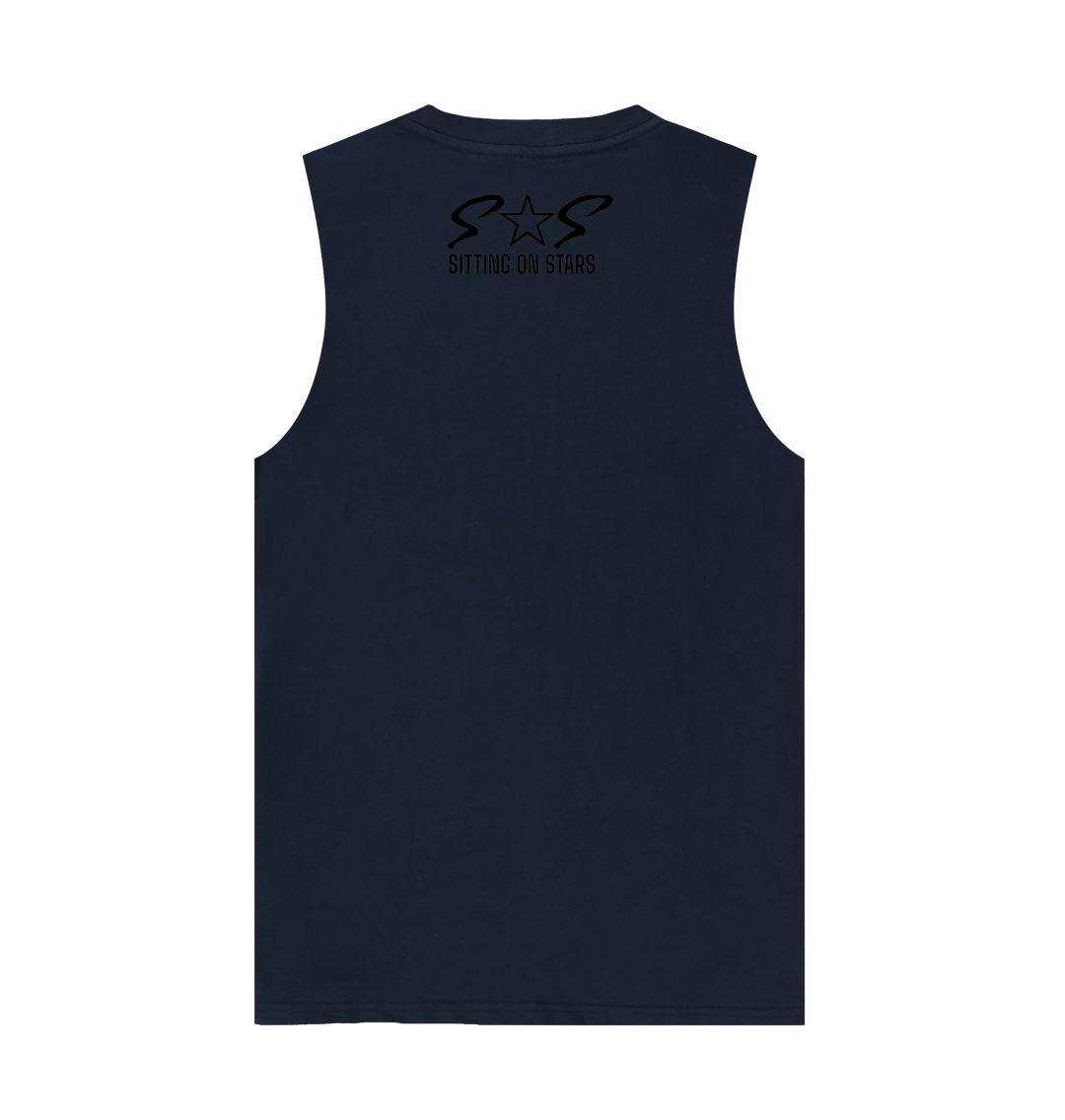 Navy Blue Mans Organic Cotten Vest