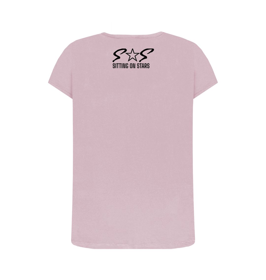 Mauve Women Crew Neck Tee Space Man 23