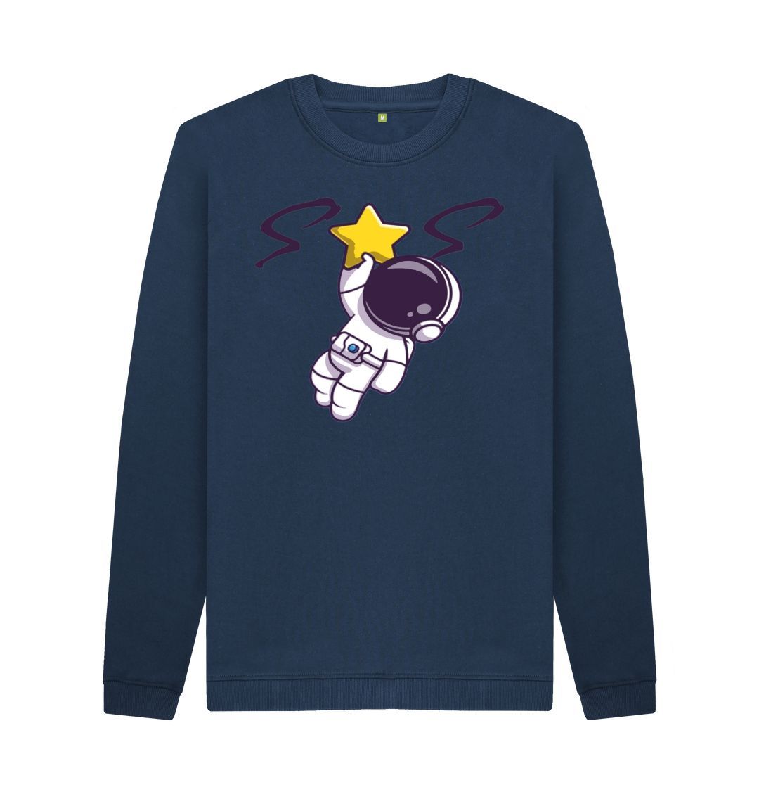 Navy Blue Mans Crew Neck Sweater