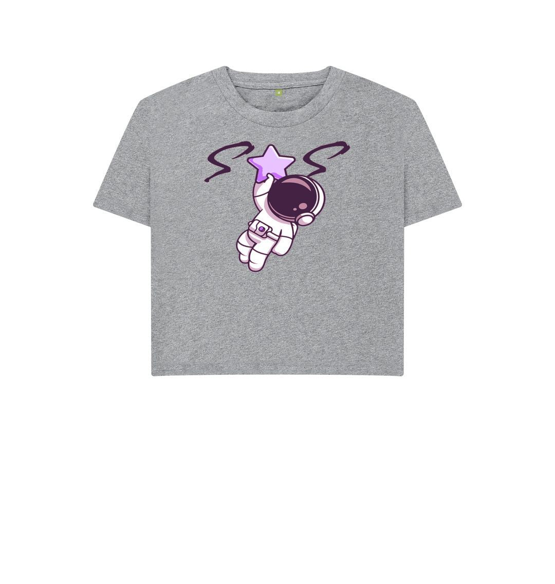 Athletic Grey Women's Boxy Tee Purple