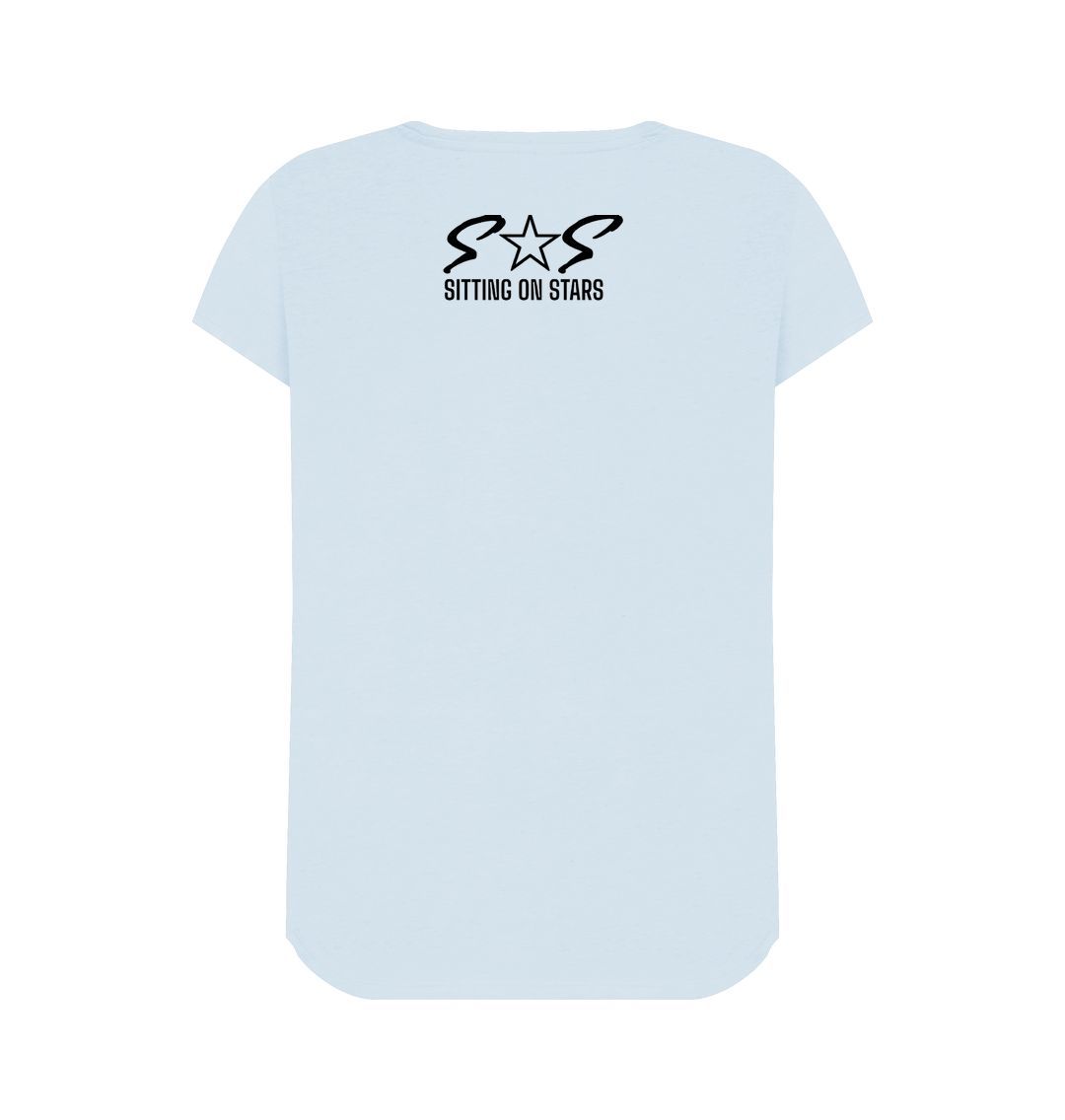 Sky Blue Women V-Neck T-shirts