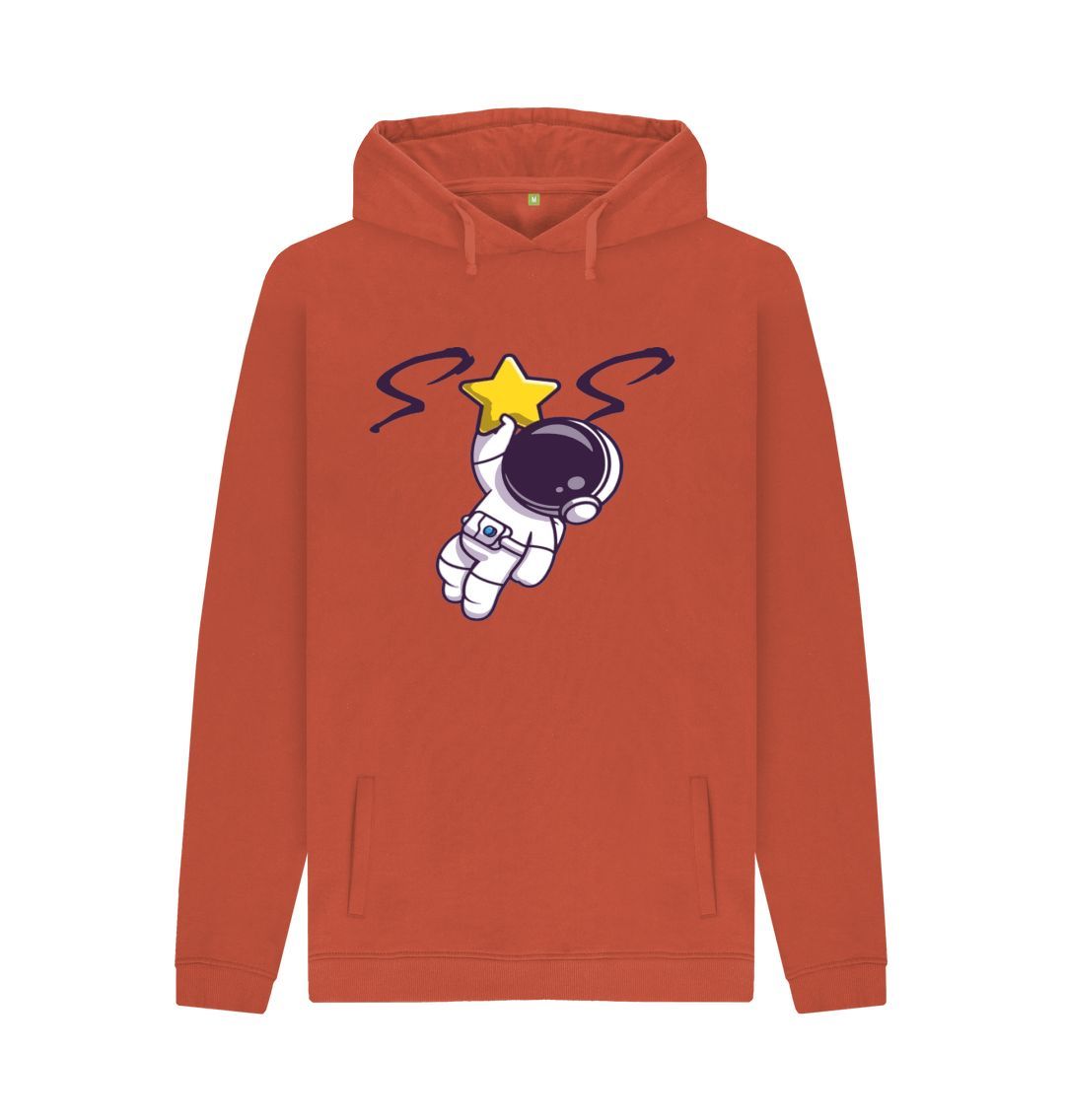 Rust Mans Pull Over Hoody