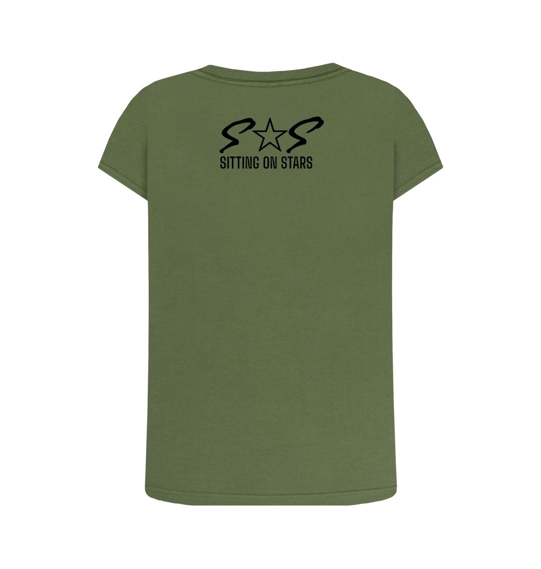 Khaki Women Scoop Neck T-shirt