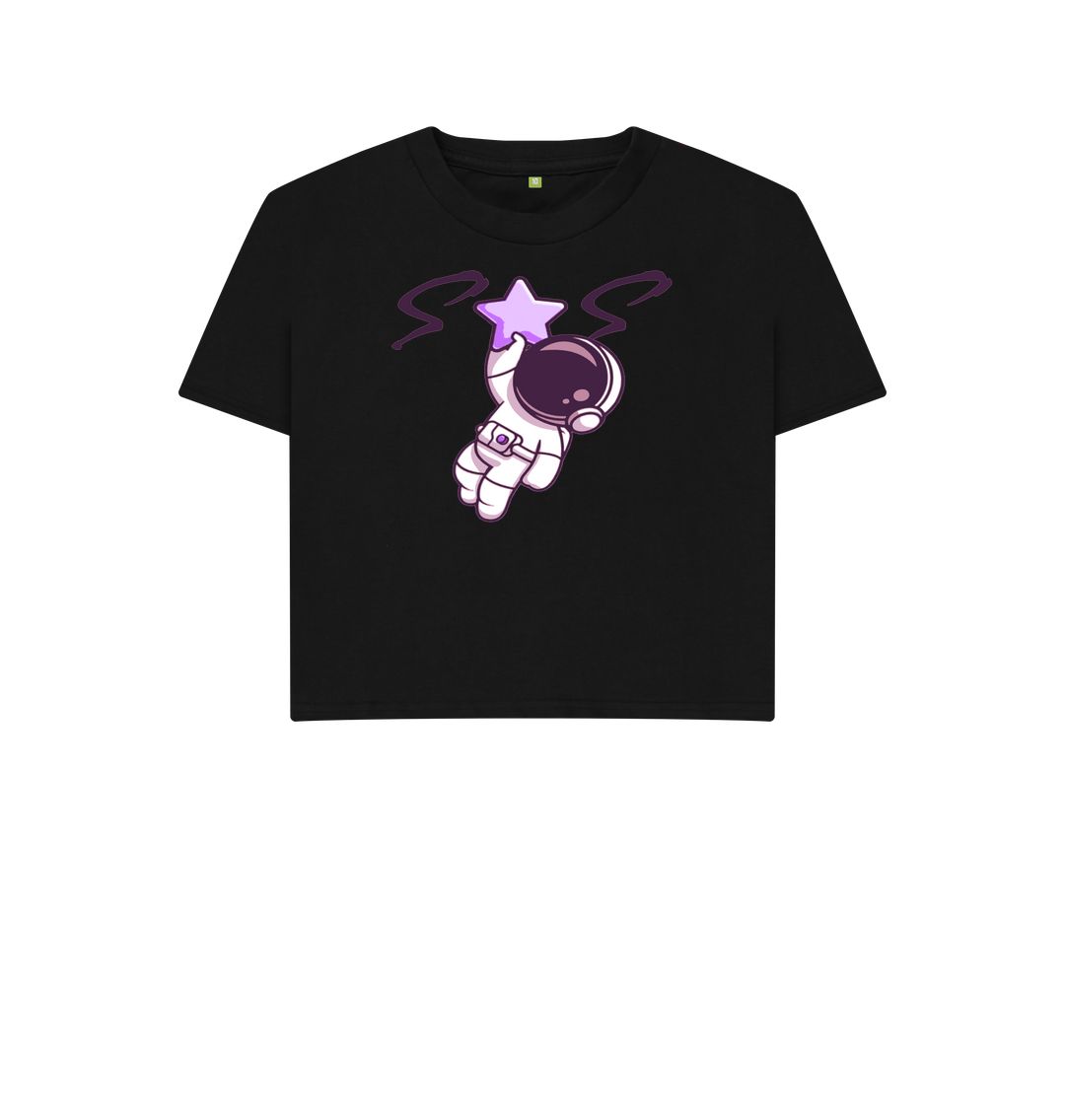 Black Women's Boxy Tee Purple