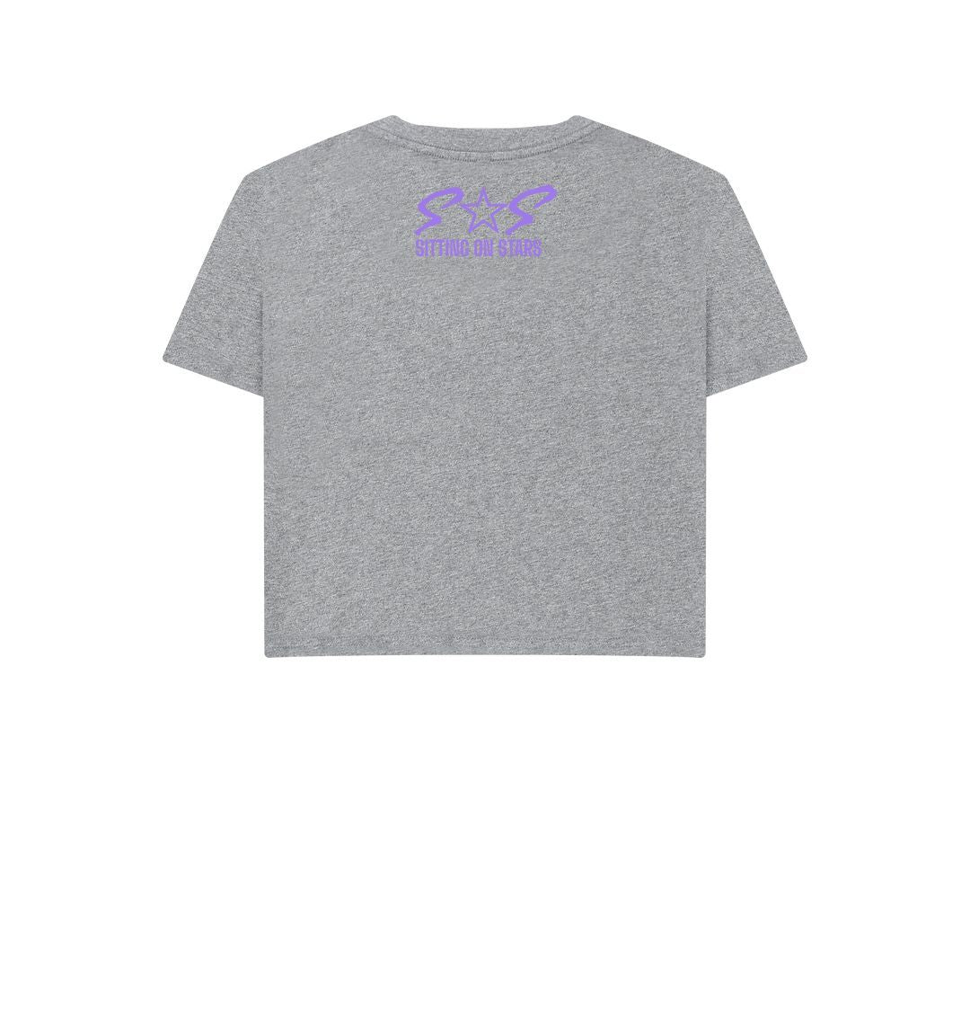 Athletic Grey Women's Boxy Tee Purple